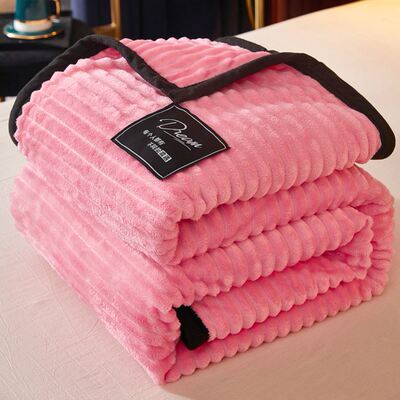 Brand factory throw blanket for sofa Solid Yellow Color Soft