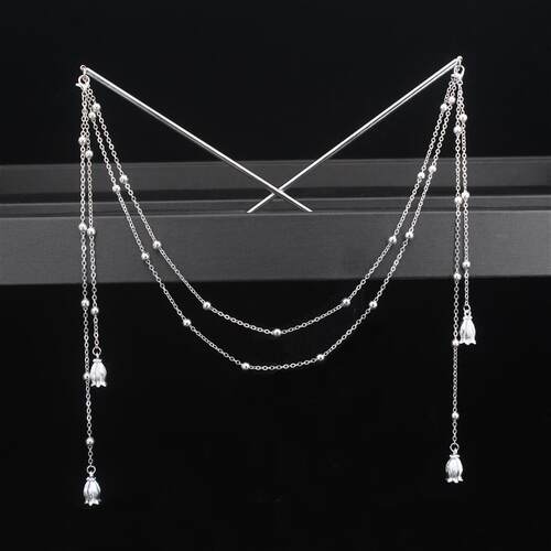 Long Tassel Double Chain Hair Pins Nunchaku Hairpin Chinese