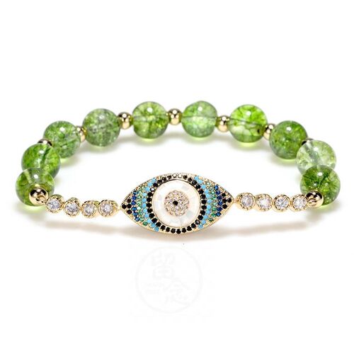 。Fashion temperament olivine Zircon Brlet alloy eye diamond