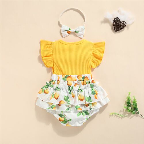 2Pcs Summer Baby Girl Rompers Newborn Baby Clothes Toddler R