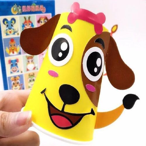 12pcs Children 3d Diy Handmade Paper Cups er Material Kit Wh