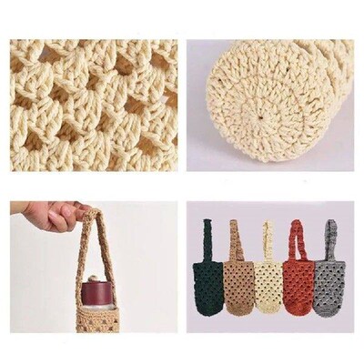 Replacement Knitted Water Bottle Cover Reusable Vintage Cup