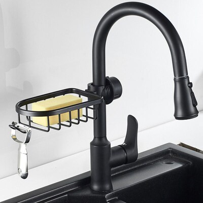 Kitchen Faucet Storage Rack Without Punching Pool Sponge Dra