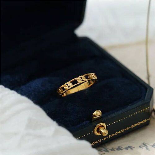 Brazil Retro French Hollow Out Chain Winding Rings Female Fa