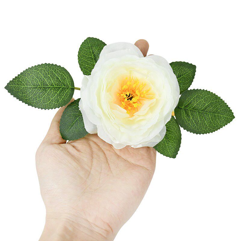 60Pcs Simulation Green Leaf Rose Leaves Christmas Decoration