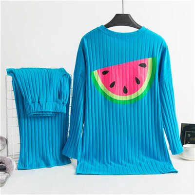 The fruit-sleeved pyjamas for girls in spring, fall and wint