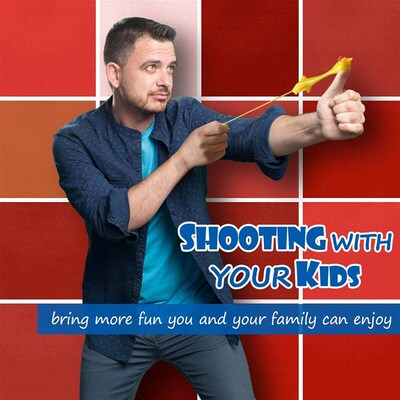 shooting stick toy Slingshot Chicken Flying Finger Stretchy