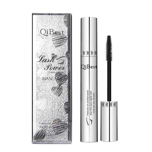 Qibest Silver Tube Mascara Waterproof Long & Curling Black E