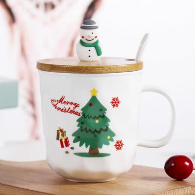 350ML Santa Claus Christmas Tree Ceramic Mug Christmas Gift