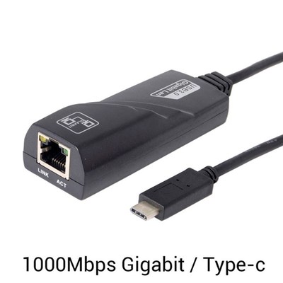 1000Mbps Type-c USB-C To RJ45 Gigabit Ethernet LAN Network