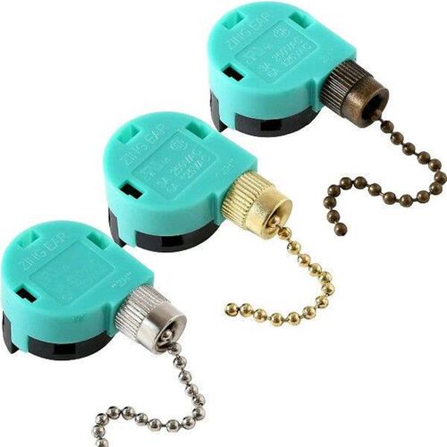 3Pcs ZE-268S6 Ceiling Fan Switch 3 Speed 4 Wire for Ceiling