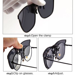Sunglasses Clip Driver Photochromic Car Men Polarized