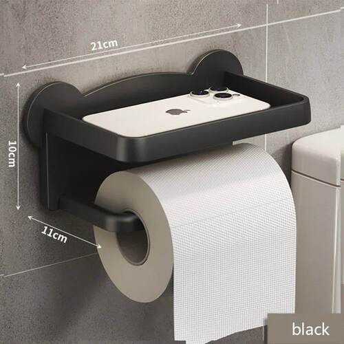 Toilet Paper Holder Plastic Storage Rack Kitchen Towel Place