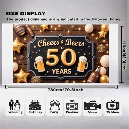 Beer Theme Event Banner Milestone Celebration Birthday