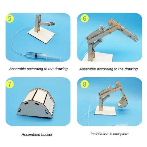 Needle Tube Excavator Kit DIY Model Teaching Learning STEM
