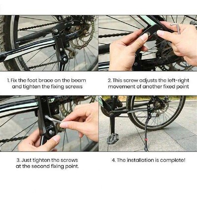 Adjustable Bicycle Kickstand Rubber Feet Bicycle Kickstand