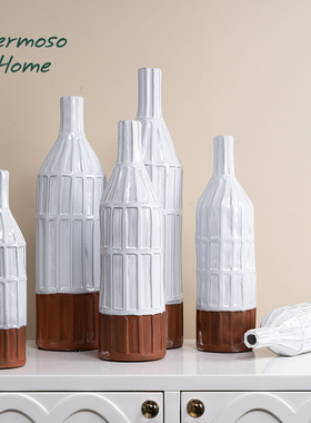 HERMOSO 莱塞 Lise落地陶瓷大花瓶摆件客厅插花干花花器桌面装饰