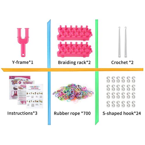 DIY Rainbow Rubber Bands Refill Kit Elastiekjes Bands with P