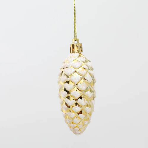 5Pcs Christmas Painted Pine Cone Balls Hanging Pendants Merr