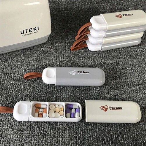 3 Grids Pill Organizer Mini Easy To Carry Pocket Small Pill