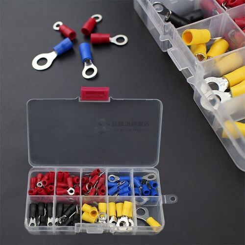 *102PCS 10Kinds RV Ring Terminal Electrical Crimp Connector