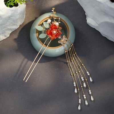 Chinese Hanfu Hair Accessories Hairpins For Women Flower Pea