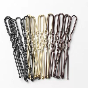 100Pcs Womens U Shaped Hairpins Waved Hair Clips Bobby Pins