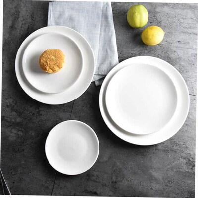 Steak plate white ceramic Western food plate plates set 盘子