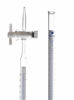 天玻级白色聚四氟酸碱式蓝白滴定管10100ml碱式