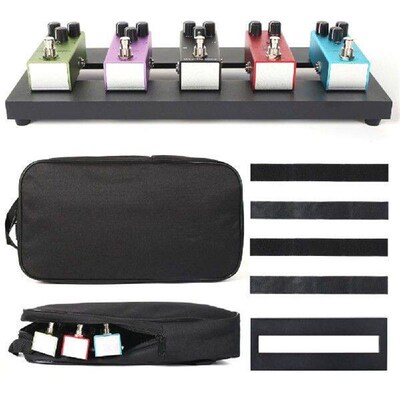 Small Guitar Pedal Board 14.96x5.71 Inch Aluminum Alloy