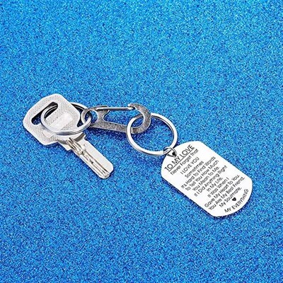 to My Love Keychain Gift for Husband Wife Anniversary Valent