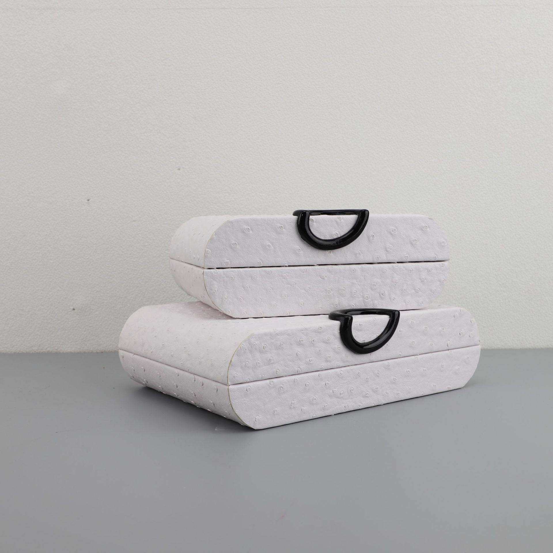 现代简约白色皮革收纳盒摆件样板房电视柜卧室家居首饰盒软装饰品,鲜花速递/花卉仿真/绿植园艺,割草机/草坪机,淘宝优惠券,粉丝福利购,淘宝优惠卷