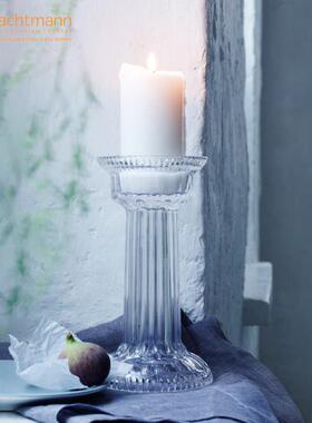 德国欧式水晶玻璃蜡圣托林烛台烛光晚餐烛台道具餐桌装饰烛台摆件