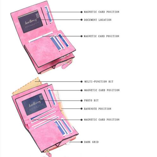 2023 Leather Women Wallet Hasp Small and Slim Coin Pocket Pu