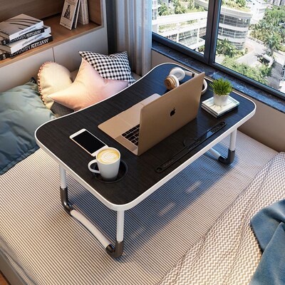 Simple standing laptop fold work table lifting computer desk