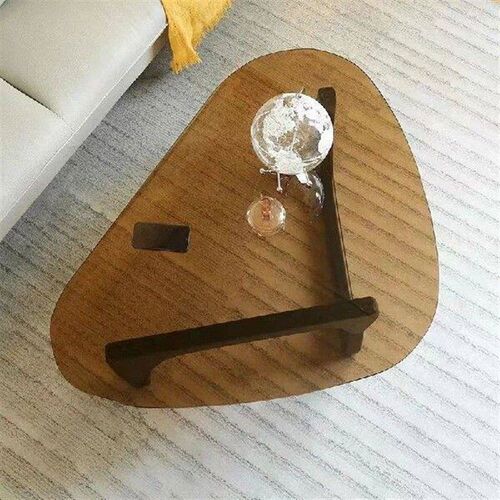 Nordic tempered transparent glass coffee table living room
