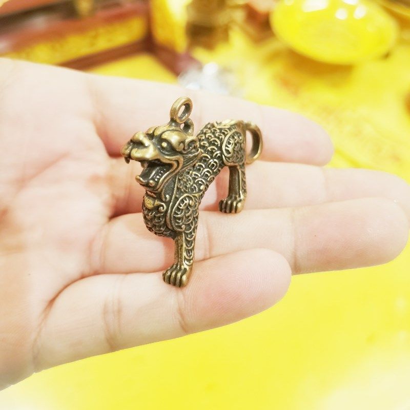 纯黄铜金钱招财貔貅小摆件文玩创意电脑书桌办公室台面收银台摆放