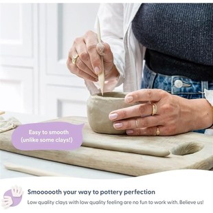 Sculpd Pottery Starter Kit - Complete Air Dry Clay + Paintin