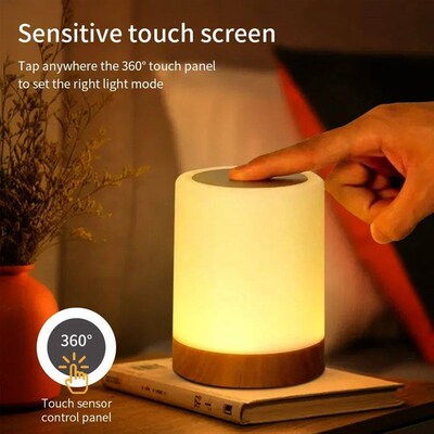 Portable Bedside Table Lamp Room Decoration USB Rechargeable