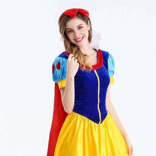 Snow White Cosplay Dress Outfit Adult Kids Girl Princess Dre