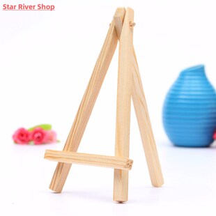 8PCS Mini Kids Art Wooden Painting Easel Card Dis Stand Name