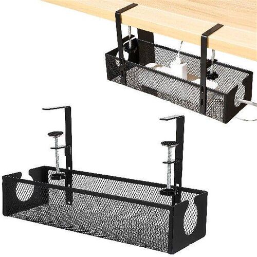 Cable Management Clamp to Desk Storage Basket Office Under