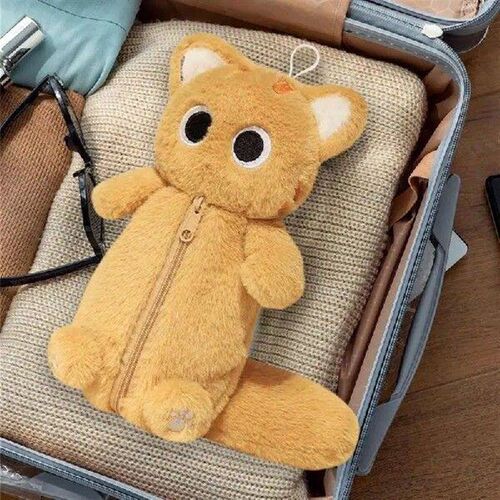 Cartoon Tissue Holder Plush Cat-Shaped Tissue Paper Pouch