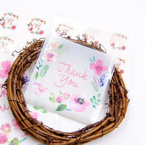 100PCS Daisy Sunflower Candy &Cookie Plastic Bags Multi Size