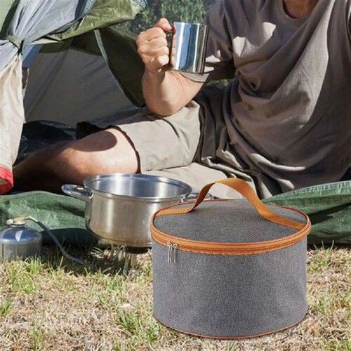 Camping Cookware Carry Bag with Handles Camp Bowl Cups