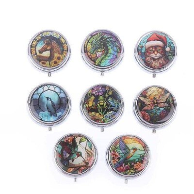 3 Compartments Pill Box Travel Pill Splitters Case