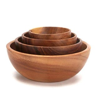 new Salad Bowl Fruit Decoration Practical Wooden Household