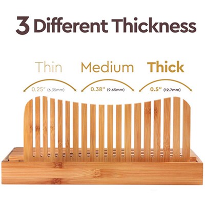 Bamboo Bread Loaf Cutter Slicer with Knife Sandwich