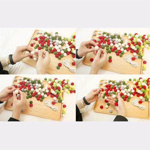 100PC 2cm Arts nd Crafts Childrens Toys Christmas Wall Wool