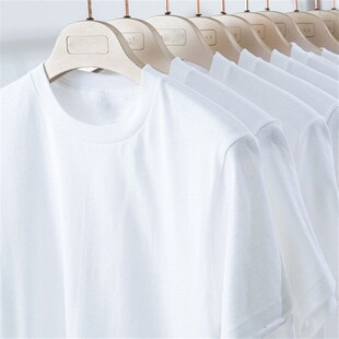 Mens Tshirts 2025 Xinjiang Cotton Round Neck Loose Pure Colo